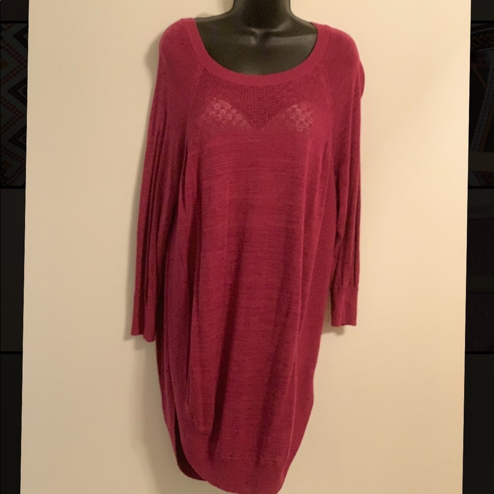 Plus Size Maurices 3/4 Sleeve Tunic like Sweater
